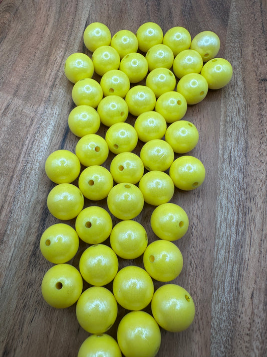 Yellow- Opal Silicone Bead 15mm