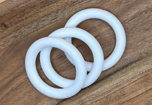 White Solid- Silicone Ring 65mm