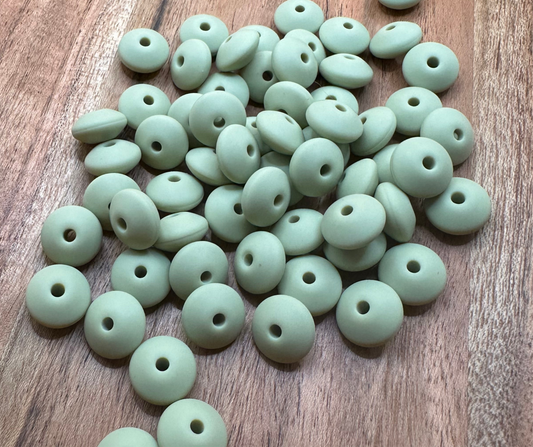Sage Lentil- Silicone Bead