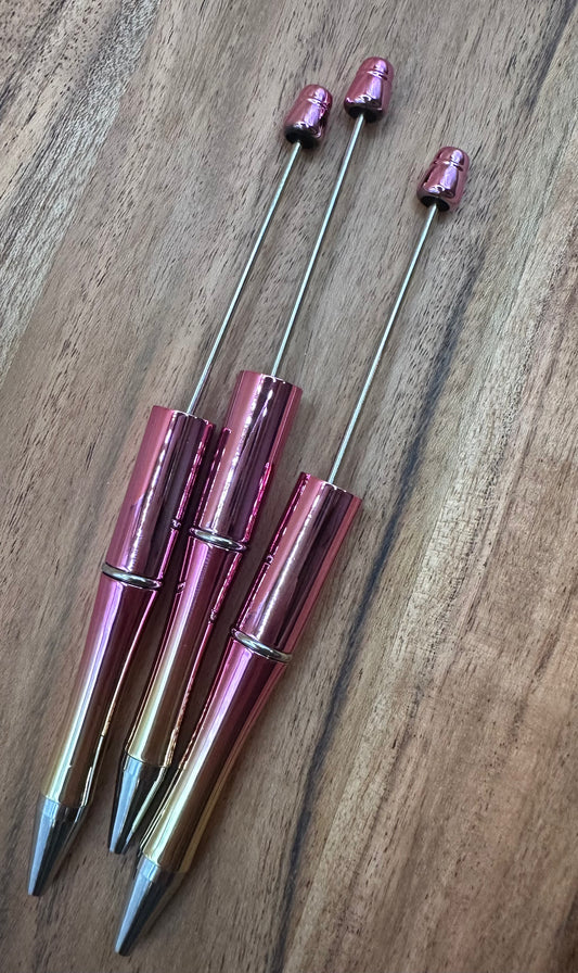 Pink/Gold Ombre- Beadable Pen