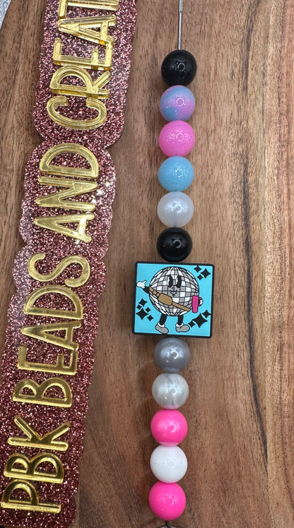 Boujee Disco- EXCLUSIVE TO PBK- Silicone Focal Bead